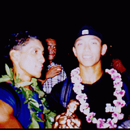 After the contest with my friend Bryan. Can you see my victory trophy? – 1996